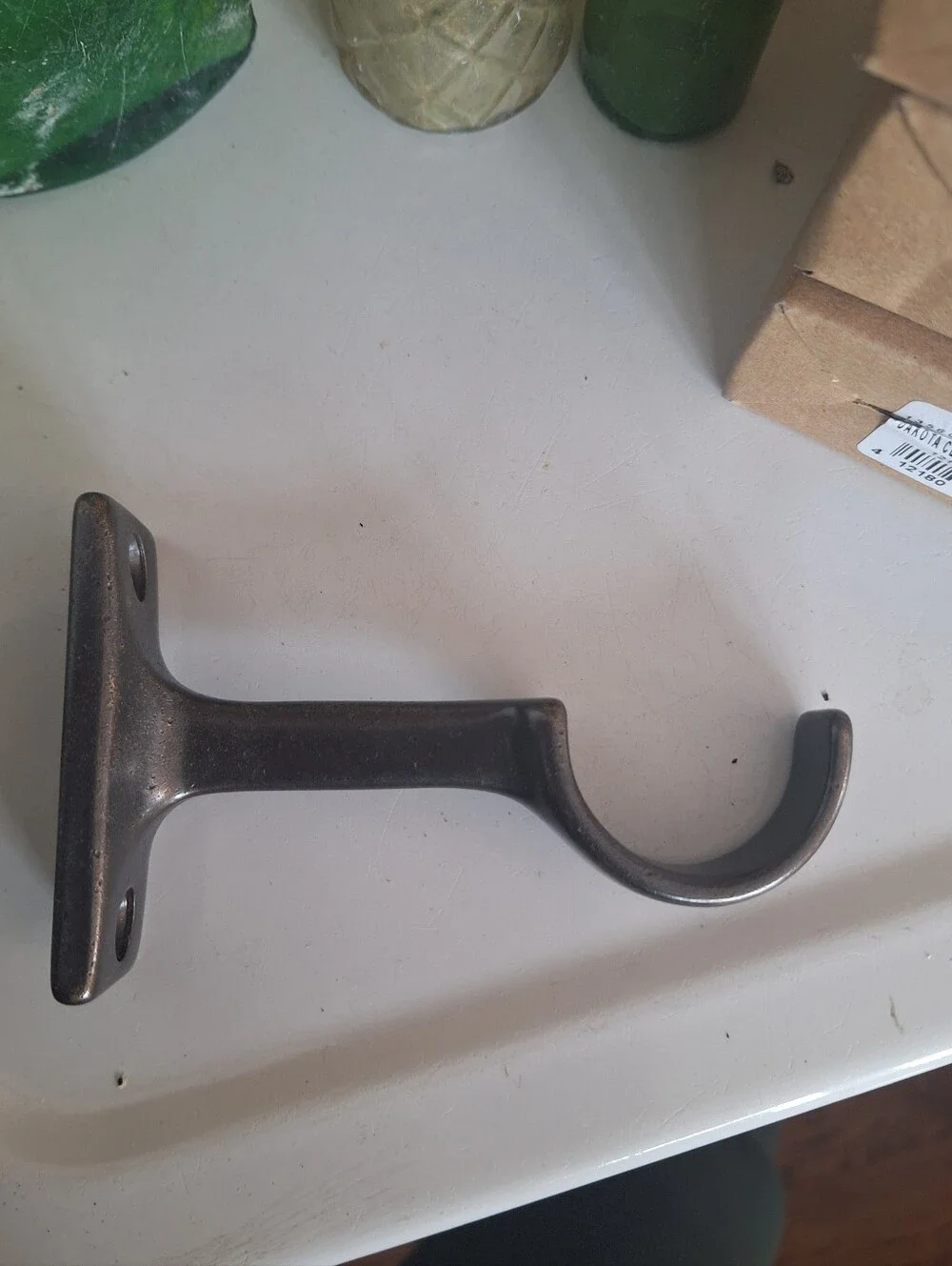 Restoration Hardware Dakota Center Bracket Qty (5) for 1 1/4” Rod, Chestnut NIB